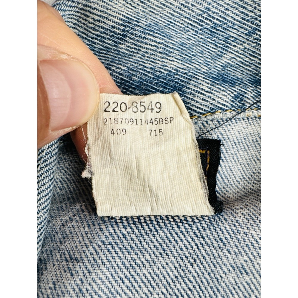 Vintage 80s Lee Riders 153438 USA Denim Trucker Jacket Medium Faded Distressed - Picture 14 of 14